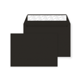 C6 Peel and Seal Envelope - Jet Black